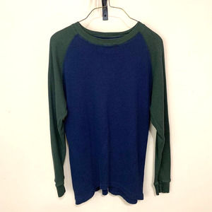 Gravel Roads Thermal Knit Pullover Blue & Green